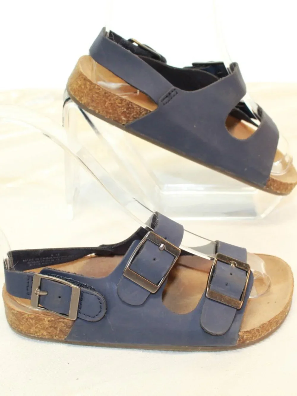 Old Navy Toddler Size 9 In The Navy Double Strap Cork Midsole Cushioned Sandals